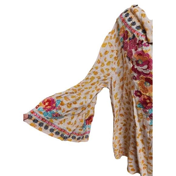 Savanna Jane Embroidered Boho Blouse Size 2X Hippie Loose Fit - Picture 3 of 8